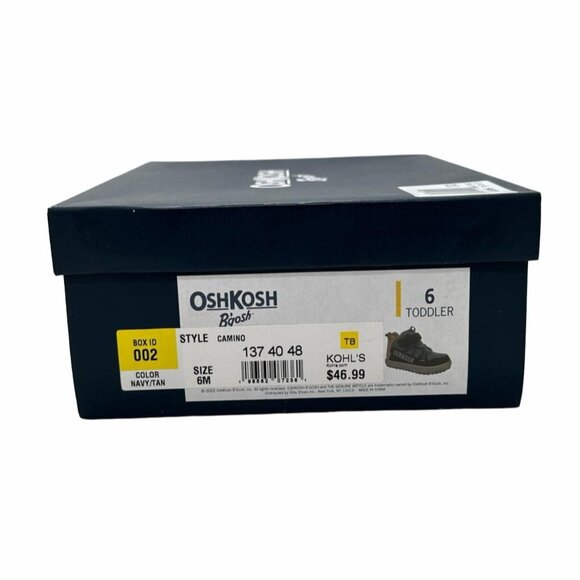 ❤️OshKosh Boys Shoes Slip-on Hi School Boots Sneaker Sz 6 easy-on Hook-loop Blue - Picture 9 of 9